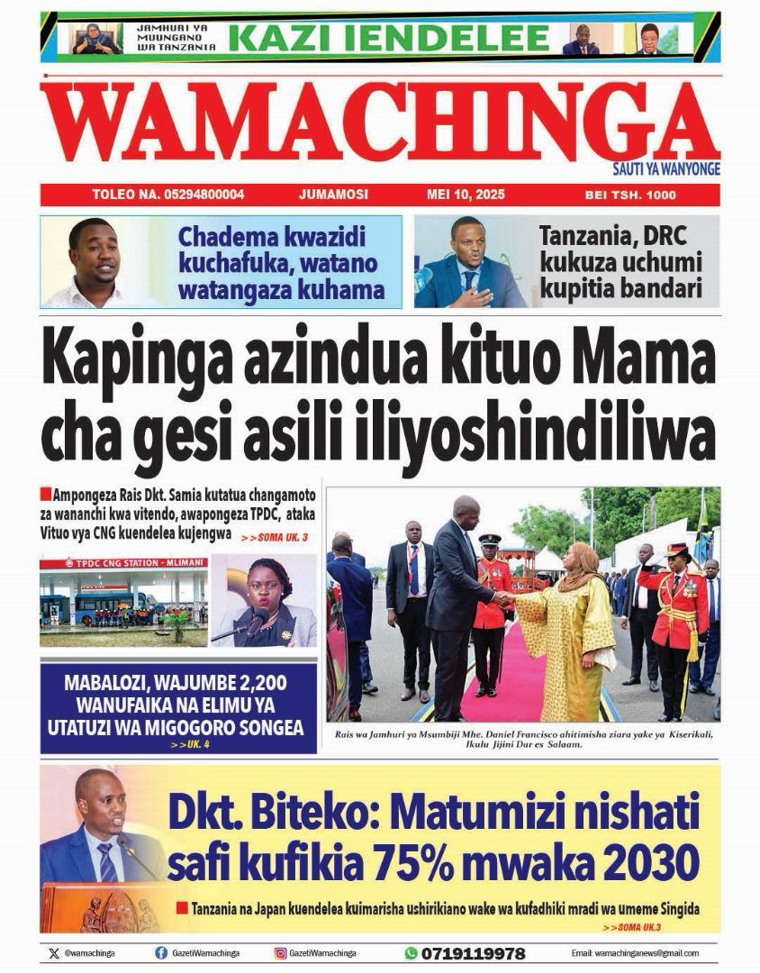 Habari kubwa za Magazeti ya Tanzania leo Mei 10, 2025