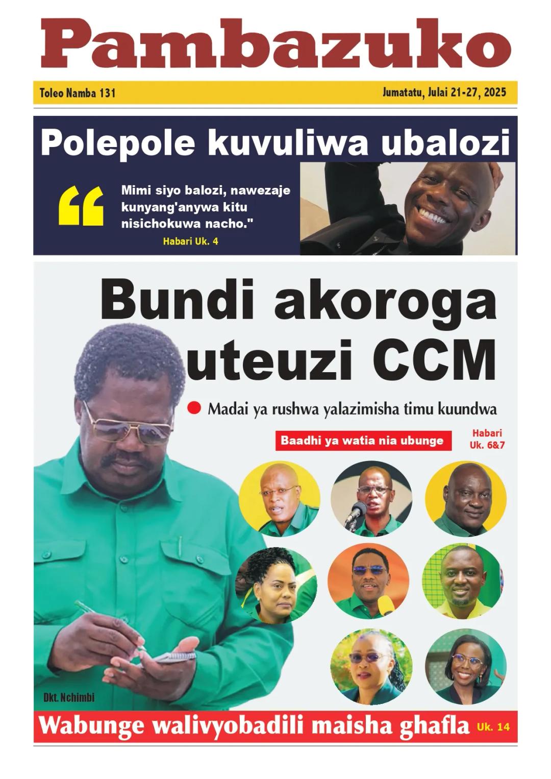 Habari kubwa za Magazeti ya Tanzania leo Julai 21, 2025 - Global Publishers