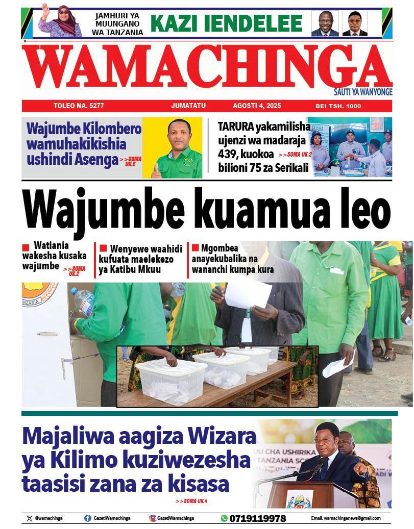 Habari kubwa za Magazeti ya Tanzania leo Agosti 4, 2025