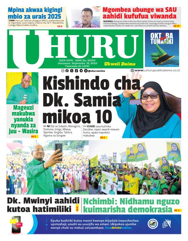 Habari kubwa za Magazeti ya Tanzania leo Septemba 16, 2025