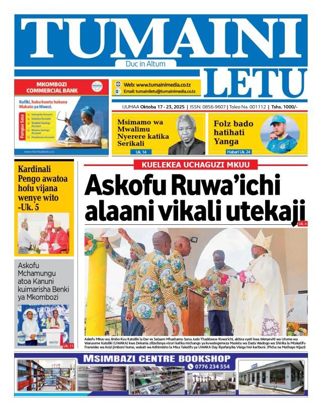 Habari kubwa za Magazeti ya Tanzania leo Oktoba 18, 2025
