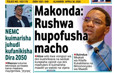 Habari kubwa za Magazeti ya Tanzania leo Aprili 30, 2026 - Global Publishers