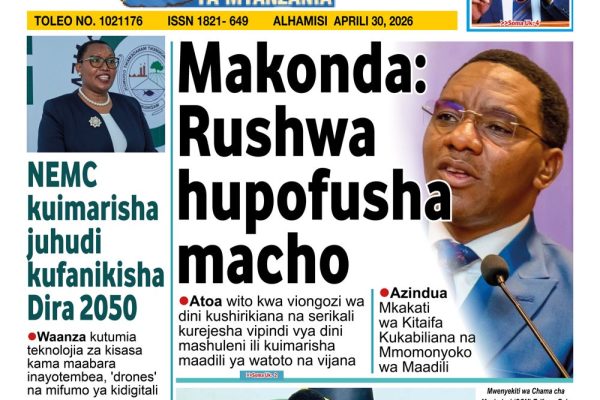 Habari kubwa za Magazeti ya Tanzania leo Aprili 30, 2026
