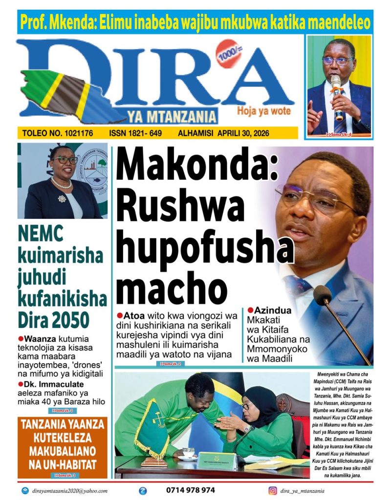 Habari kubwa za Magazeti ya Tanzania leo Aprili 30, 2026