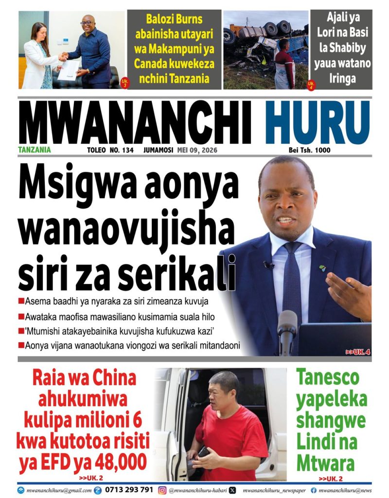 Habari kubwa za Magazeti ya Tanzania leo Mei 9, 2026