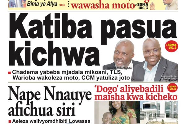 Habari kubwa za Magazeti ya Tanzania leo Mei 13, 2026