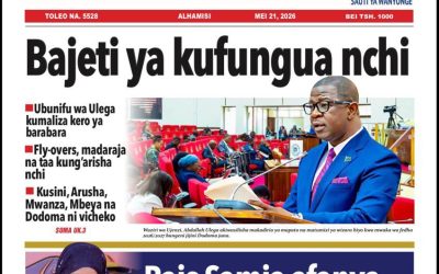 Habari kubwa za Magazeti ya Tanzania leo Mei 21, 2026 - Global Publishers