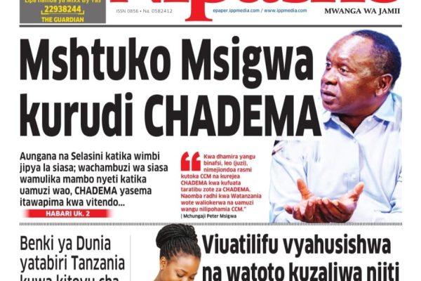 Habari kubwa za Magazeti ya Tanzania leo Mei 25, 2026