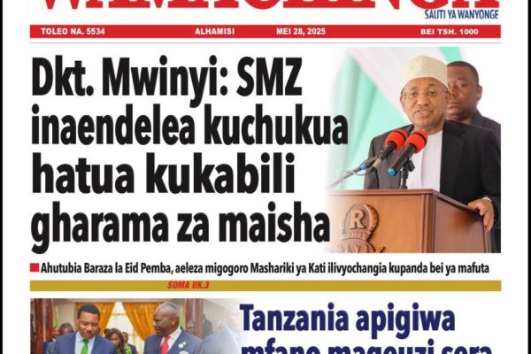 Habari kubwa za Magazeti ya Tanzania leo Mei 28, 2026