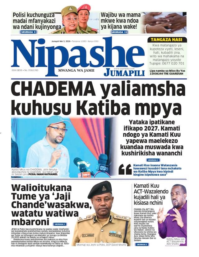 Habari kubwa za Magazeti ya Tanzania leo Mei 3, 2026