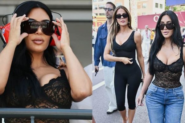 Kim Kardashian na Dada Yake Waibuka Monaco Kumshangilia Lewis Hamilton