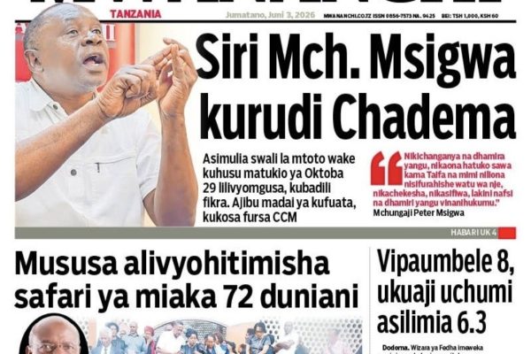 Habari kubwa za Magazeti ya Tanzania leo Juni 3, 2026