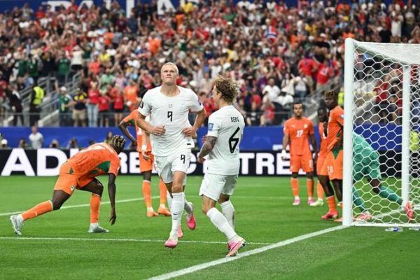 Haaland Aizamisha Ivory Coast, Norway Kukiwasha na Brazil 16 Bora