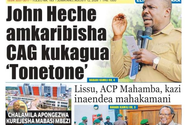 Habari kubwa za Magazeti ya Tanzania leo Agosti 12, 2026