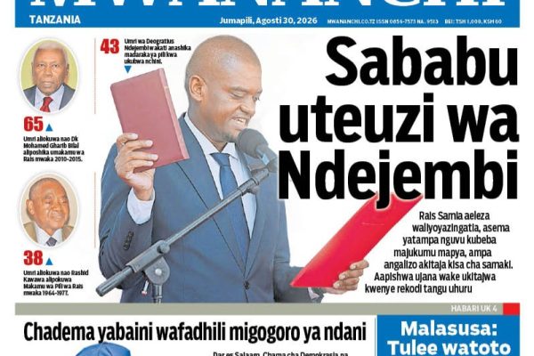 Habari kubwa za Magazeti ya Tanzania leo Agosti 30, 2026