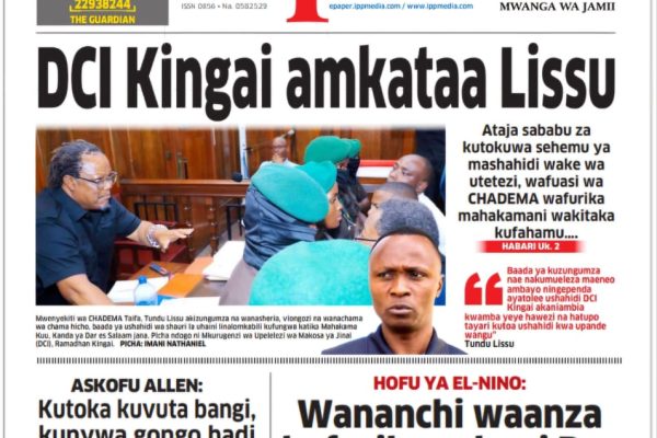 Habari kubwa za Magazeti ya Tanzania leo Septemba 19, 2026