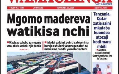 Habari kubwa za Magazeti ya Tanzania leo Septemba 30, 2026 - Global Publishers