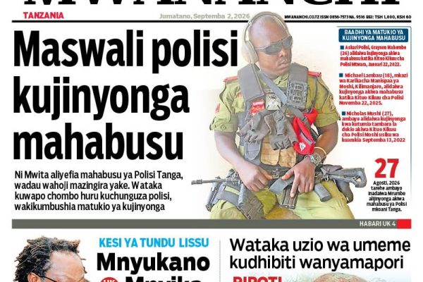 Habari kubwa za Magazeti ya Tanzania leo Septemba 2, 2026