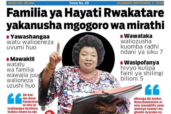 Habari kubwa za Magazeti ya Tanzania leo Septemba 3, 2026
