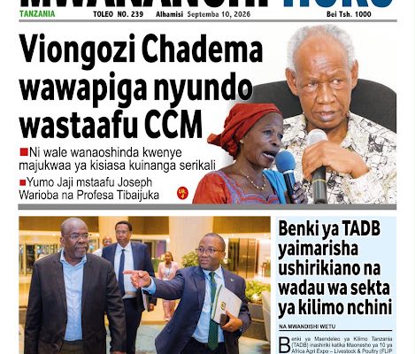Habari kubwa za Magazeti ya Tanzania leo Septemba 10, 2026