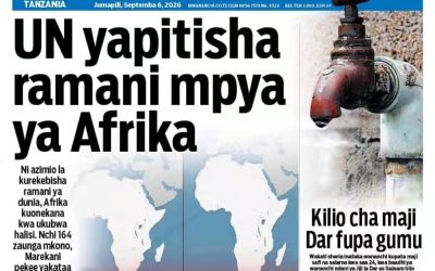 Habari kubwa za Magazeti ya Tanzania leo Septemba 6, 2026 - Global Publishers