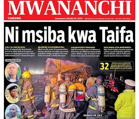 Habari kubwa za Magazeti ya Tanzania leo Oktoba 10, 2026