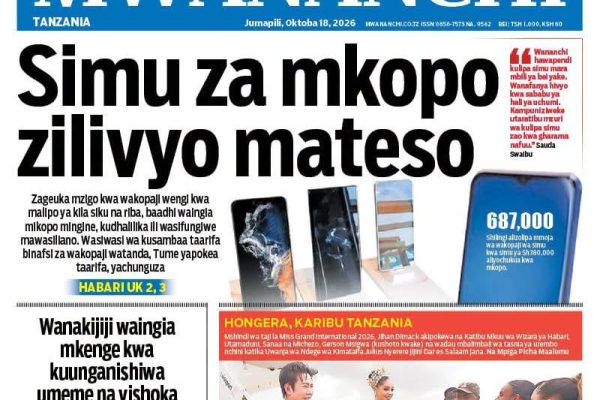 Habari kubwa za Magazeti ya Tanzania leo Oktoba 18, 2026