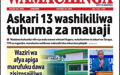 Habari kubwa za Magazeti ya Tanzania leo Oktoba 20, 2026 - Global Publishers