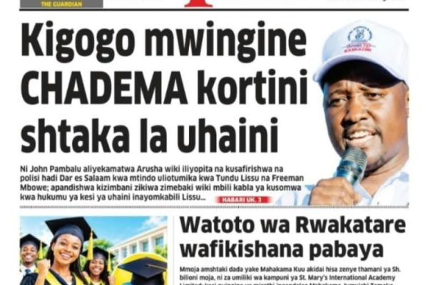 Habari kubwa za Magazeti ya Tanzania leo Oktoba 22, 2026