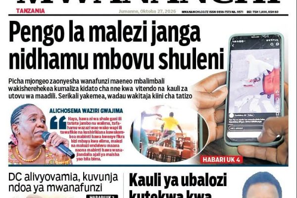 Habari kubwa za Magazeti ya Tanzania leo Oktoba 26, 2026
